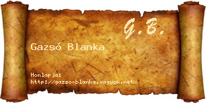 Gazsó Blanka névjegykártya